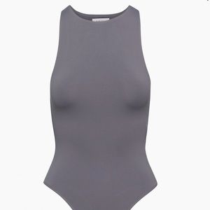 Aritzia Babylon Contour 90 bodysuit elegant charcoal/grey size XS